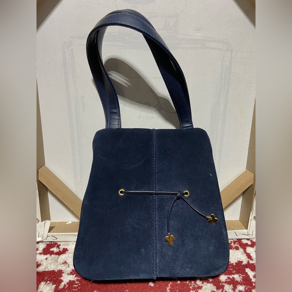 Risqué Handbag, Vintage, Navy Blue Purse. Retro Barbie Vintage style.